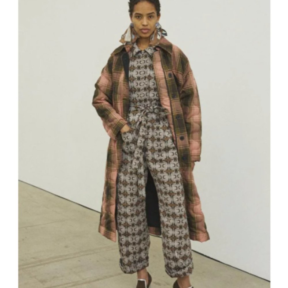 Rachel Comey Era Coat Pink Bottiglia Check Coat